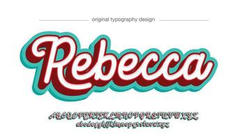 groen en rood met witte cursieve belettering typografie vector