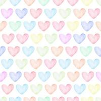 regenboog pastel aquarel hart naadloze patroon eps10 vectoren illustratie