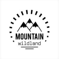 logo illustratie van kamperen en avontuur in het wild en de bergen vector