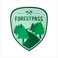 eenvoudig logo outdoor-avonturen en expedities in bergen, bossen en natuur vector