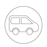 SUV auto pictogram vector