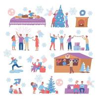 Kerst iconen set vector