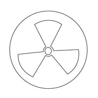 Radioactiviteit teken pictogram vector