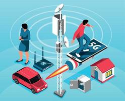 5g internet horizontale afbeelding vector