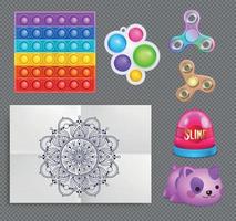 antistress speelgoed set vector