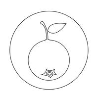 bosbes fruit pictogram vector