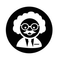 Professor wetenschapper pictogram vector