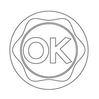 OK-knop vector