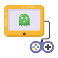 een online spookspelpictogram in platte vectordownload vector