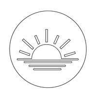 zonsopgang zonsondergang pictogram vector