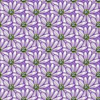 naadloos patroon met eenvoudige vormen van madeliefjebloemen. paarse achtergrond. natuurlijke bloemenachtergrond. vectorontwerp voor textiel, stof, cadeaupapier vector