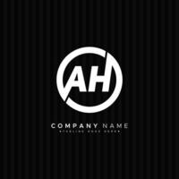 beginletter ah-logo, eenvoudig alfabet-logo vector