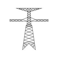 elektrische lijn toren pictogram. hoogspanning elektrische pyloon icoon. vector