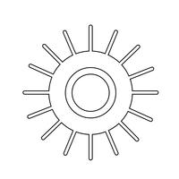 Teken van het pictogram van de zon vector