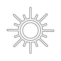 teken van zon pictogram vector