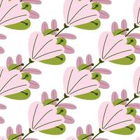 bloei naadloos patroon met lila decoratief bloemornament. geïsoleerde bloemen achtergrond. vector