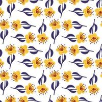 schattig bloemen naadloos patroon. zomer textuur bloemen. kinderen zonnige achtergrond. vector