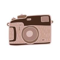 retro camera membraneuze geïsoleerd op een witte achtergrond. klassieke handgetekende illustratiecamera. vector