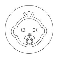 Baby gezicht pictogram vector