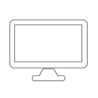 Desktop computerpictogram vector