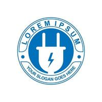 plug-logo, elektriciteit-logo; vector