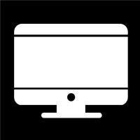 Desktop computerpictogram vector