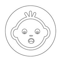 Baby gezicht pictogram vector