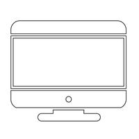 Desktop computerpictogram vector