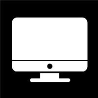Desktop computerpictogram vector