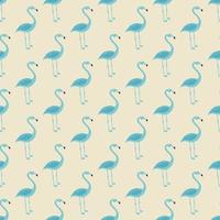 cartoon kinderen stijl naadloze patroon met blauw gekleurde flamingo silhouetten. lichte achtergrond. vector