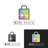 cadeau winkel logo vector