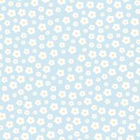 Witte bloemen op blauwe achtergrond vector