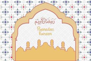 ramadan kareem islamitische achtergrond, papier knippen achtergrond stijlsjabloon. vector