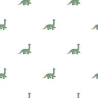 schattig brachiosaurus naadloos patroon. grappige kinderen dinosaurus schets. vector