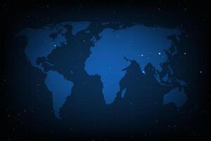 Blauwe wereldkaart vector