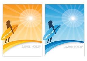 surf zomer wallpaper vector pack