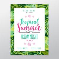 Poster van de zomer de tropische partij vector