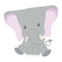schattige olifant baby cartoon vector