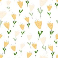 kleine bloemen naadloze patroon. vintage natuur afbeelding. vector