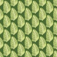 organisch palmblad naadloos patroon met hand getrokken gebladertedruk. eenvoudige kleur achtergrond. vectorillustratie voor seizoensgebonden textiel. vector