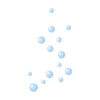 bubbels water geïsoleerd op een witte achtergrond. stripfiguur van oceaan voor kinderen. vector