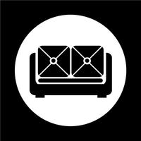 meubilair sofa pictogram vector