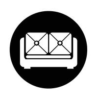 meubilair sofa pictogram vector