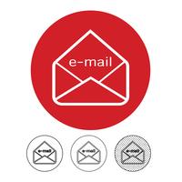 e-mail en post pictogram vector