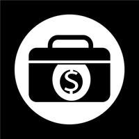 Geld tas pictogram vector