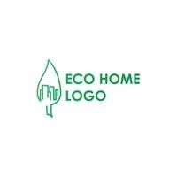 eco home logo modern conceptontwerp vector