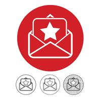 e-mail en post pictogram vector