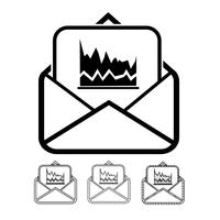 e-mail en post pictogram vector