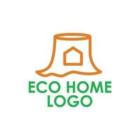 eco home logo modern conceptontwerp vector