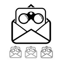 e-mail en post pictogram vector